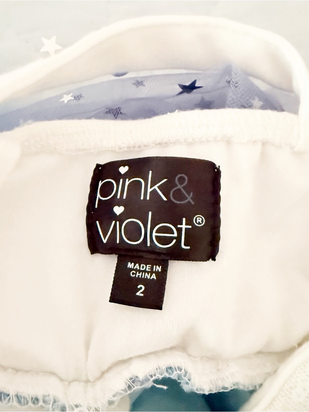pink & violet kids 2T Girls' Unicorn Dress Blue Tulle Silver Stars - Picture 2 of 4